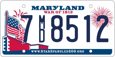 MD license plate 7MD8512