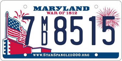 MD license plate 7MD8515