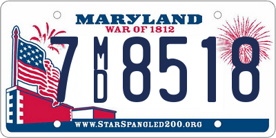 MD license plate 7MD8518