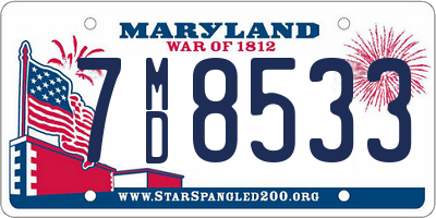 MD license plate 7MD8533