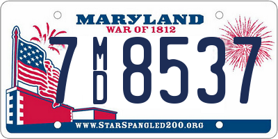MD license plate 7MD8537