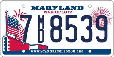 MD license plate 7MD8539