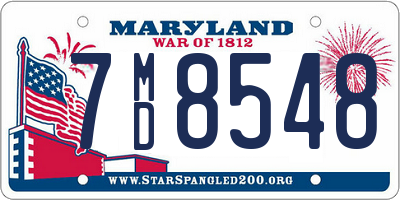 MD license plate 7MD8548