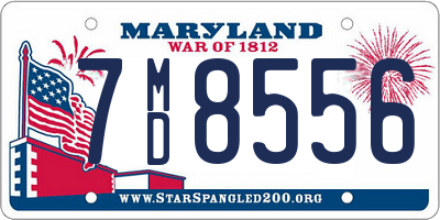 MD license plate 7MD8556