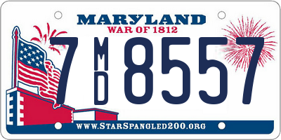 MD license plate 7MD8557