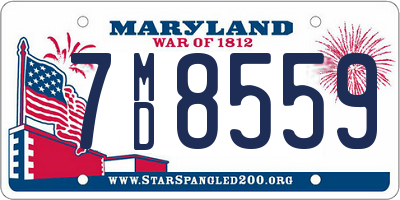 MD license plate 7MD8559