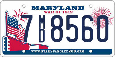 MD license plate 7MD8560