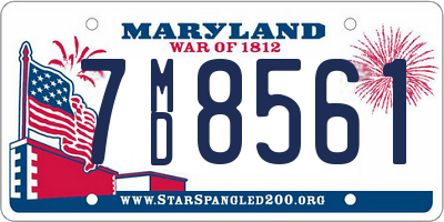 MD license plate 7MD8561