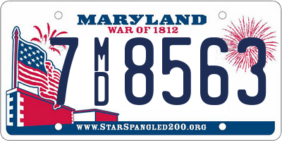 MD license plate 7MD8563