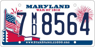 MD license plate 7MD8564
