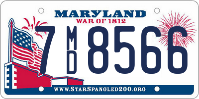 MD license plate 7MD8566