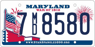 MD license plate 7MD8580