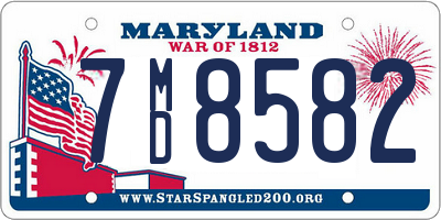 MD license plate 7MD8582