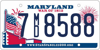 MD license plate 7MD8588