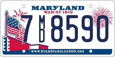 MD license plate 7MD8590