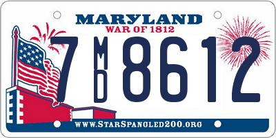 MD license plate 7MD8612