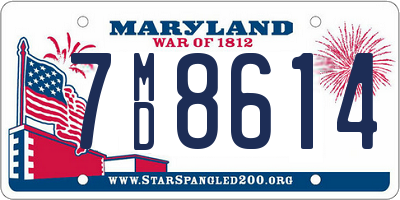 MD license plate 7MD8614