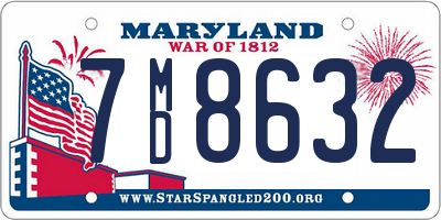 MD license plate 7MD8632