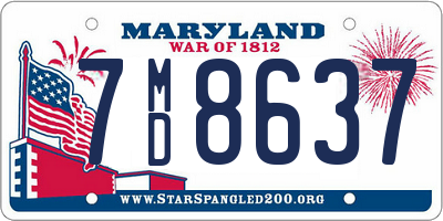 MD license plate 7MD8637