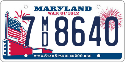 MD license plate 7MD8640