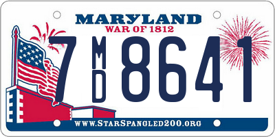 MD license plate 7MD8641