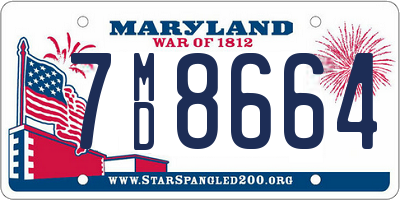 MD license plate 7MD8664