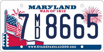 MD license plate 7MD8665