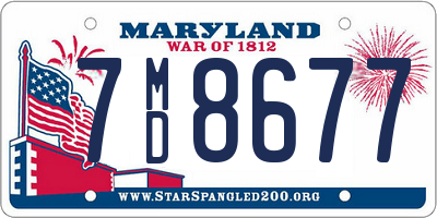 MD license plate 7MD8677