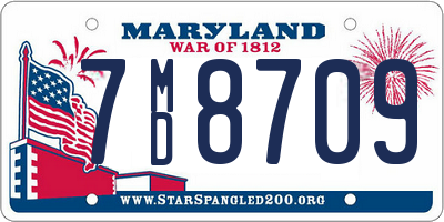 MD license plate 7MD8709