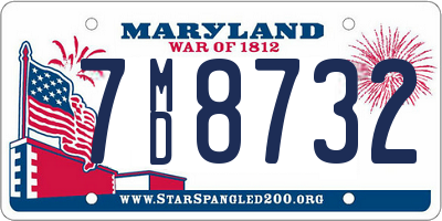 MD license plate 7MD8732