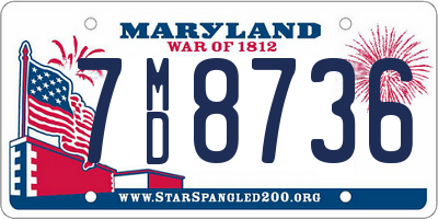 MD license plate 7MD8736