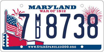 MD license plate 7MD8738