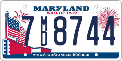 MD license plate 7MD8744