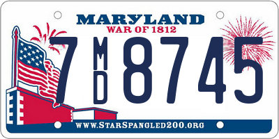 MD license plate 7MD8745