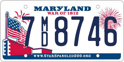 MD license plate 7MD8746