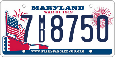 MD license plate 7MD8750