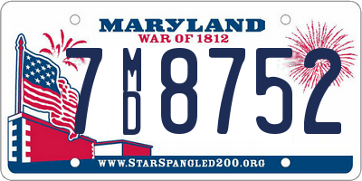 MD license plate 7MD8752
