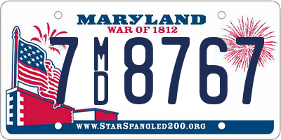 MD license plate 7MD8767