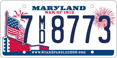 MD license plate 7MD8773