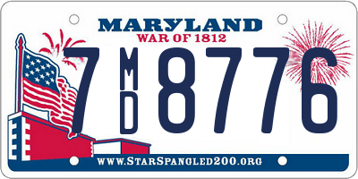 MD license plate 7MD8776