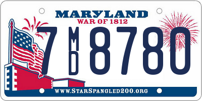 MD license plate 7MD8780