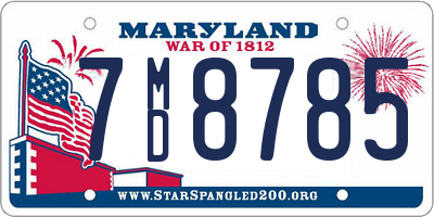 MD license plate 7MD8785
