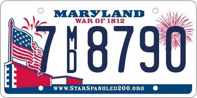 MD license plate 7MD8790