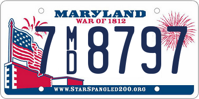 MD license plate 7MD8797