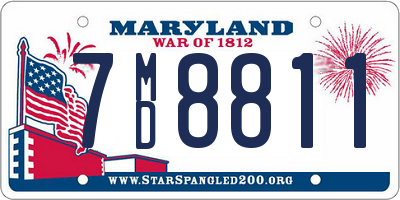 MD license plate 7MD8811