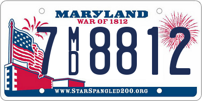 MD license plate 7MD8812