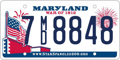 MD license plate 7MD8848