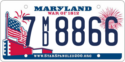 MD license plate 7MD8866