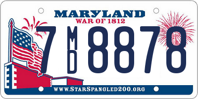 MD license plate 7MD8878