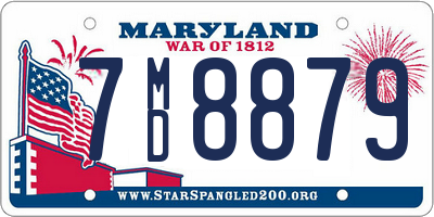 MD license plate 7MD8879